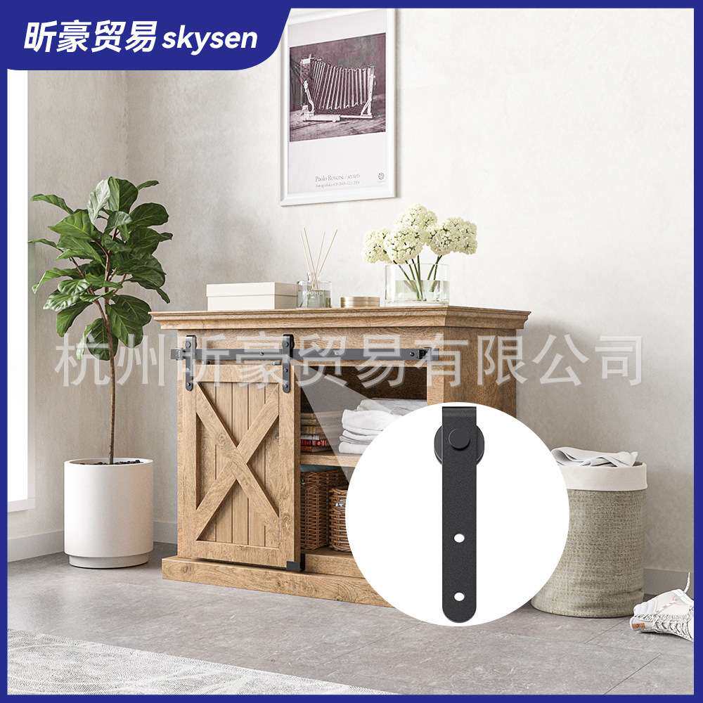 迷你谷仓门移门厨房门推拉门橱柜门五金轨道谷仓门吊滑轨mini款