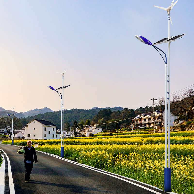 中山工厂工程 风能光能发电路灯8米10米一体化led风光互补路灯