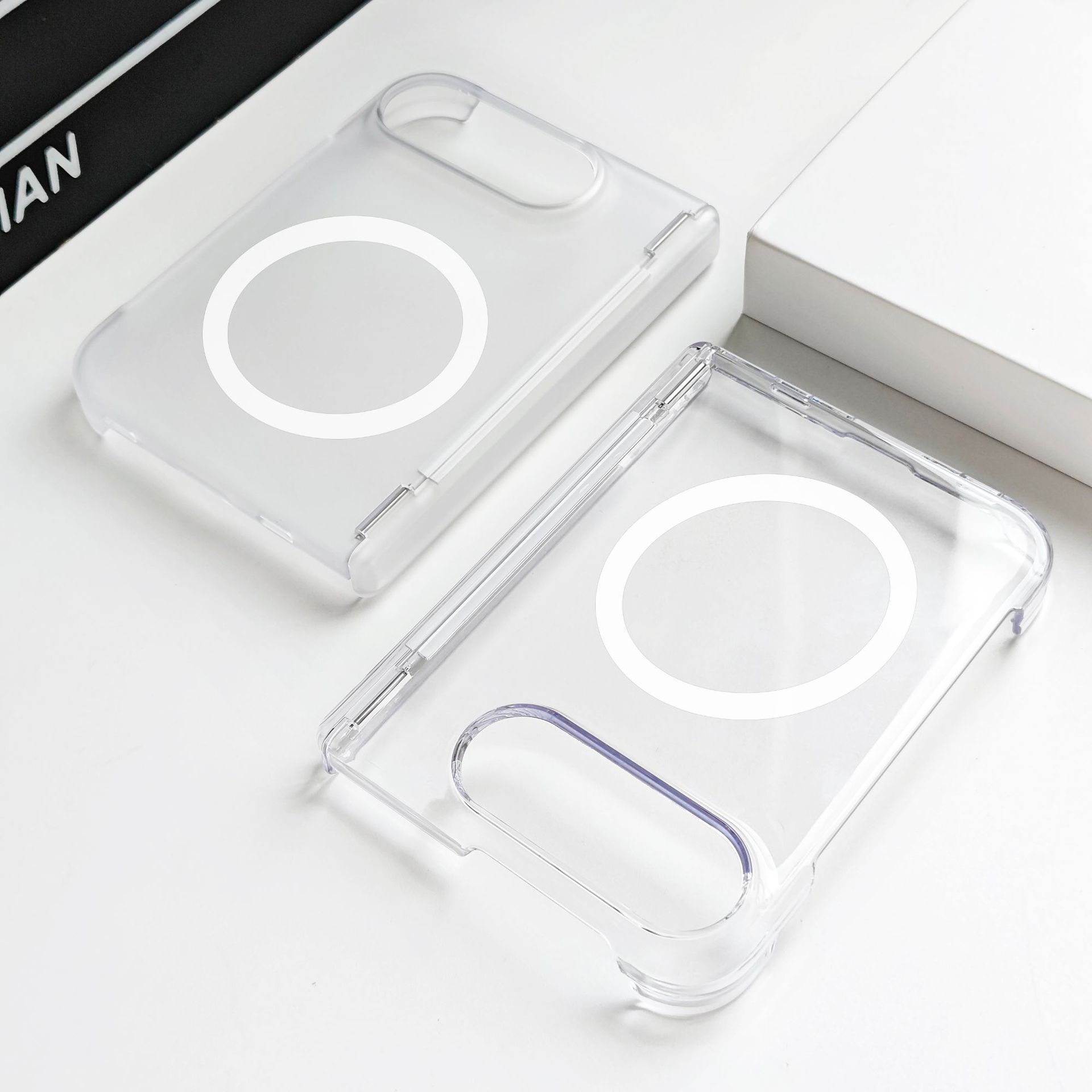 适用苹果DUO手机壳新款磁吸iPhoneduo保护套磨砂ultra折叠屏高级感简约半透明超薄防摔中轴全包男硬外壳后兴