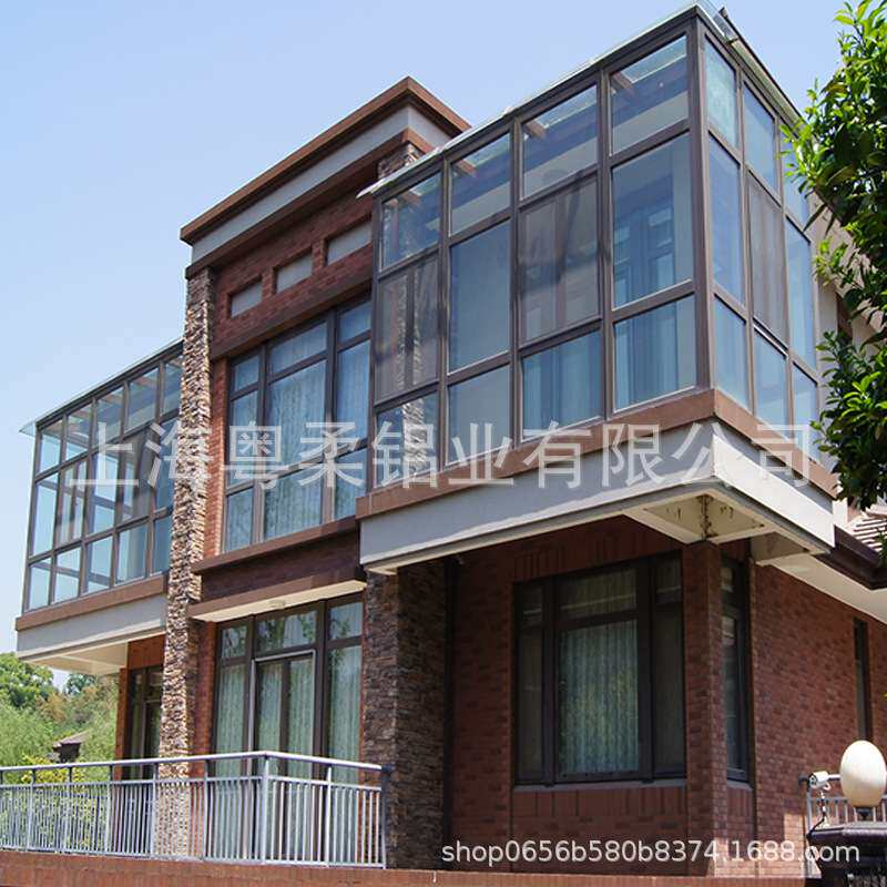 封阳台断桥铝合金阳光房露台落地隔音隔热夹胶玻璃房静音静音房