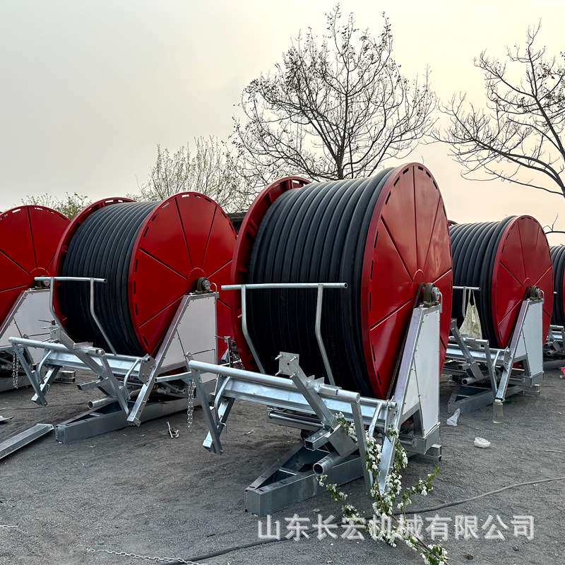 大型田地旋转式全自动喷灌设备卷盘喷灌机大型农田灌溉移动喷灌机