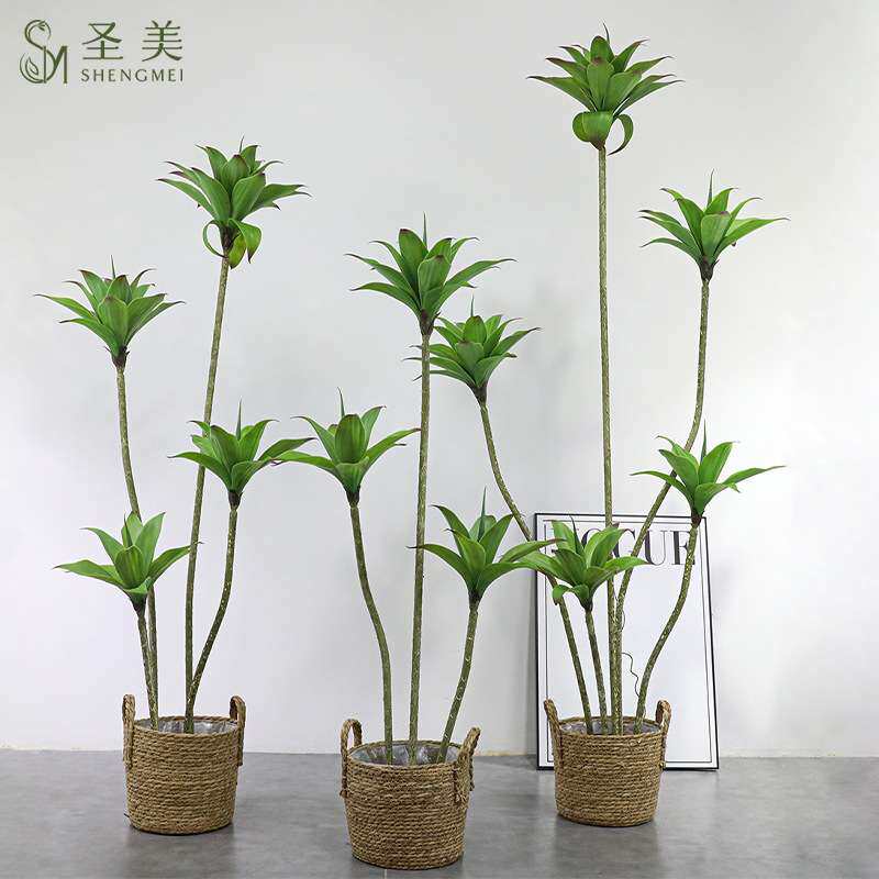 仿真睡莲树落地绿植盆栽假植物橱窗造景室内落地客厅装饰假树摆件