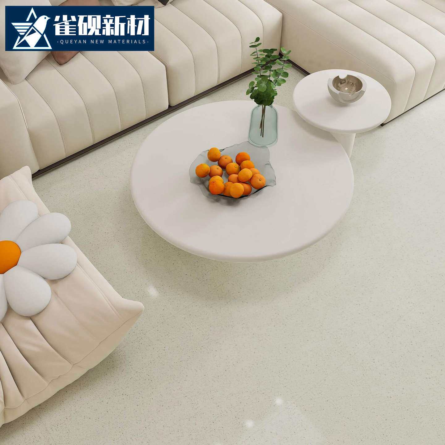 白胚附录G水磨石瓷砖600x1200客厅防滑地砖服装奶茶店地板砖彩色