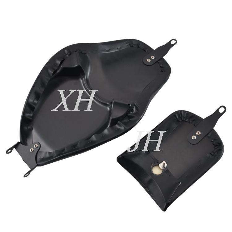 适用哈雷XL883 1200N X48改装双人座垫2004-20年前后坐垫分体皮座