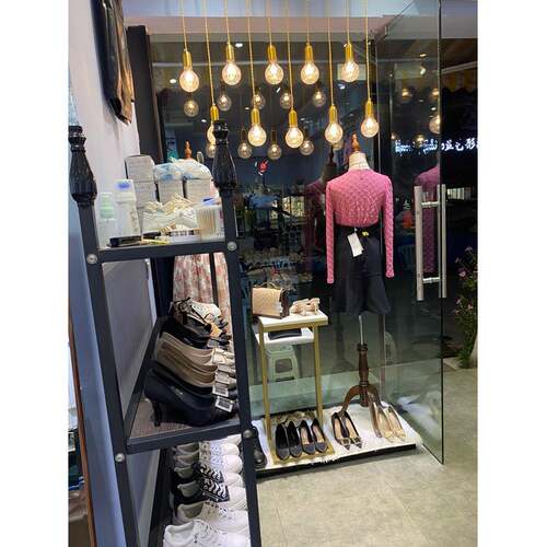 现代简约阳台过道小吊灯金色三头四头餐厅吧台服装店橱窗玻璃吊灯