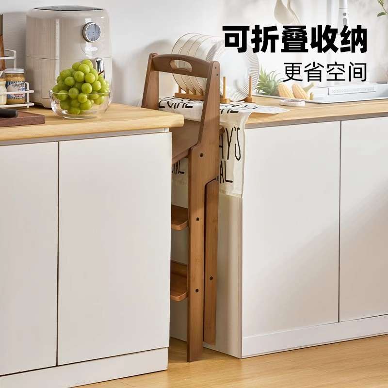 可折叠多功能梯凳家用登高梯子凳子两用厨房爬高凳加厚带靠背椅子