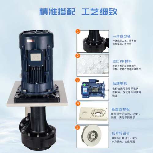 耐酸碱槽内立式泵JKD-W-100SK-15VF-4 长轴耐空转立式泵