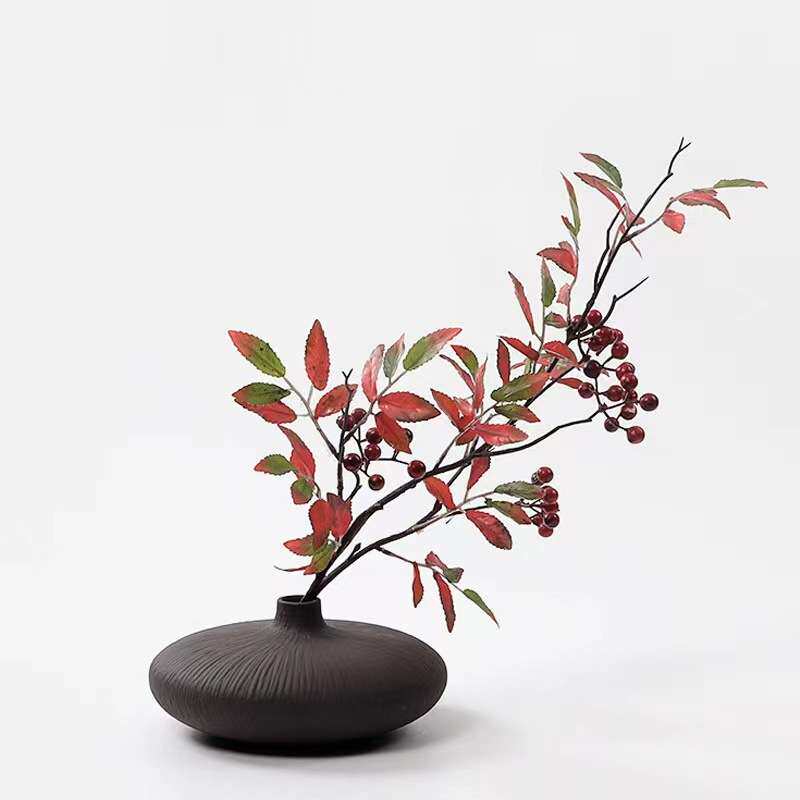 新中式现代简约禅意陶瓷花瓶真花仿真绿植样板间摆件桌面茶室装饰