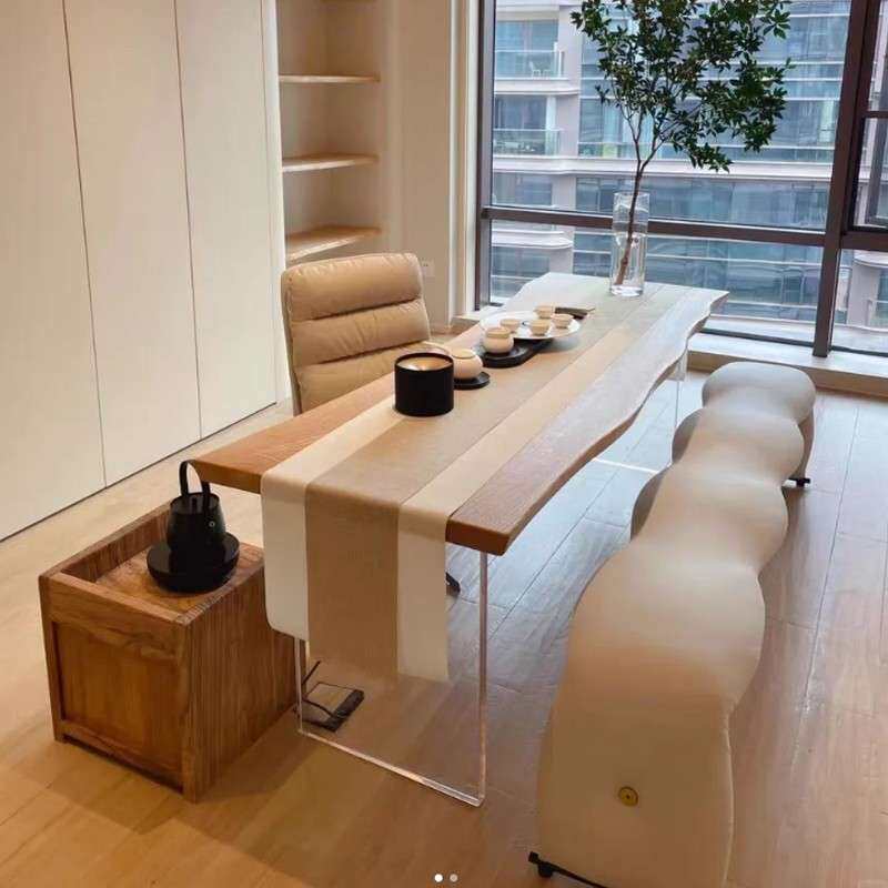 实木板桌板升降桌面工作台松木板老榆木桌面板碳化板原木大板