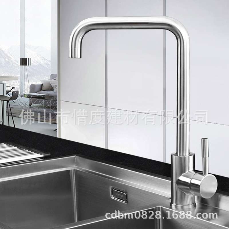 厂家直销304不锈钢水槽手工水槽加厚板手工盆68*40双槽含龙头套装