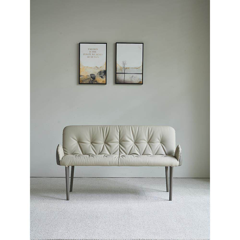 7K现代简约长餐椅2023新款沙发椅长条凳餐椅餐厅双人椅带靠书桌椅
