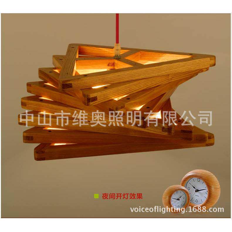 手工木艺吊灯壁灯台灯落地灯CE ROHS认证外贸灯饰原单出口欧洲