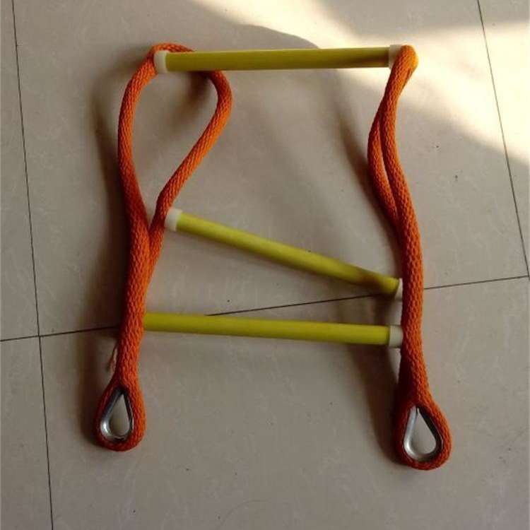 高空作业防滑抗磨绳攀爬梯电力防潮绝缘蚕丝软绳梯子
