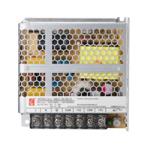 MDC-50-0512双路输出电源5V6A|12V2A常州创联50W机械电气适用