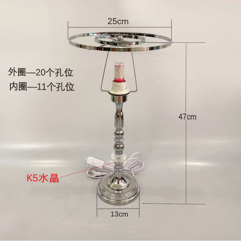 反转片台灯胶片氛围台灯架打孔滴胶台灯编织手工台灯风铃贝壳台灯图片