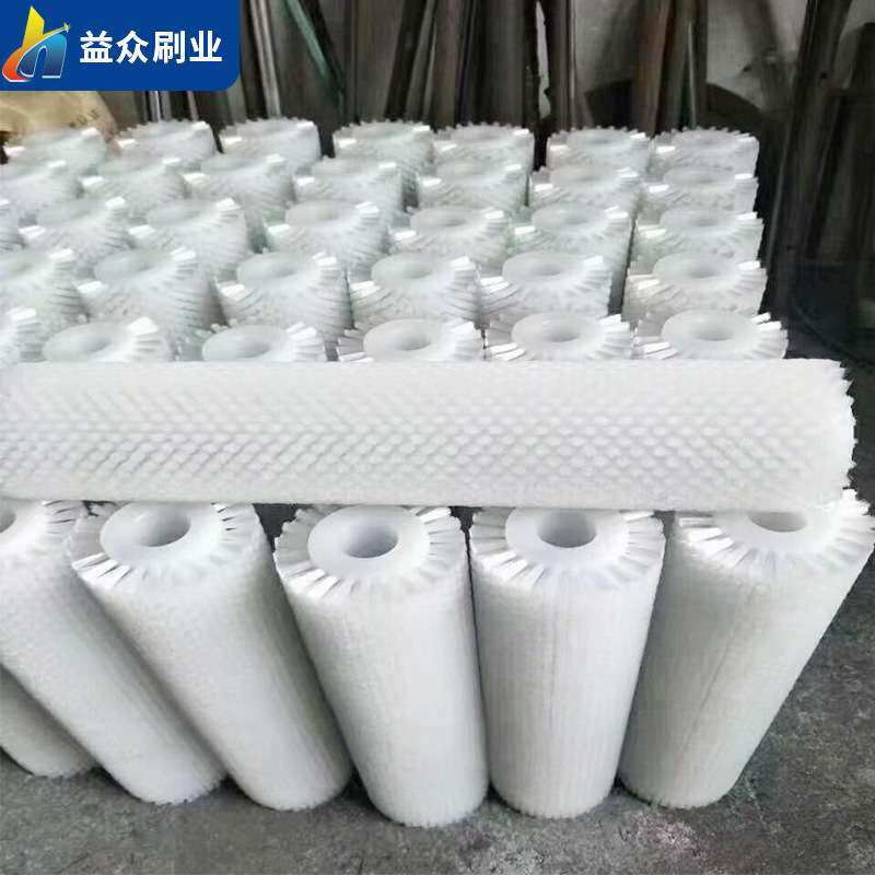 工业毛刷辊滚筒刷 小型机械刷辊 猪鬃毛刷轮 清洗除尘抛光毛刷辊