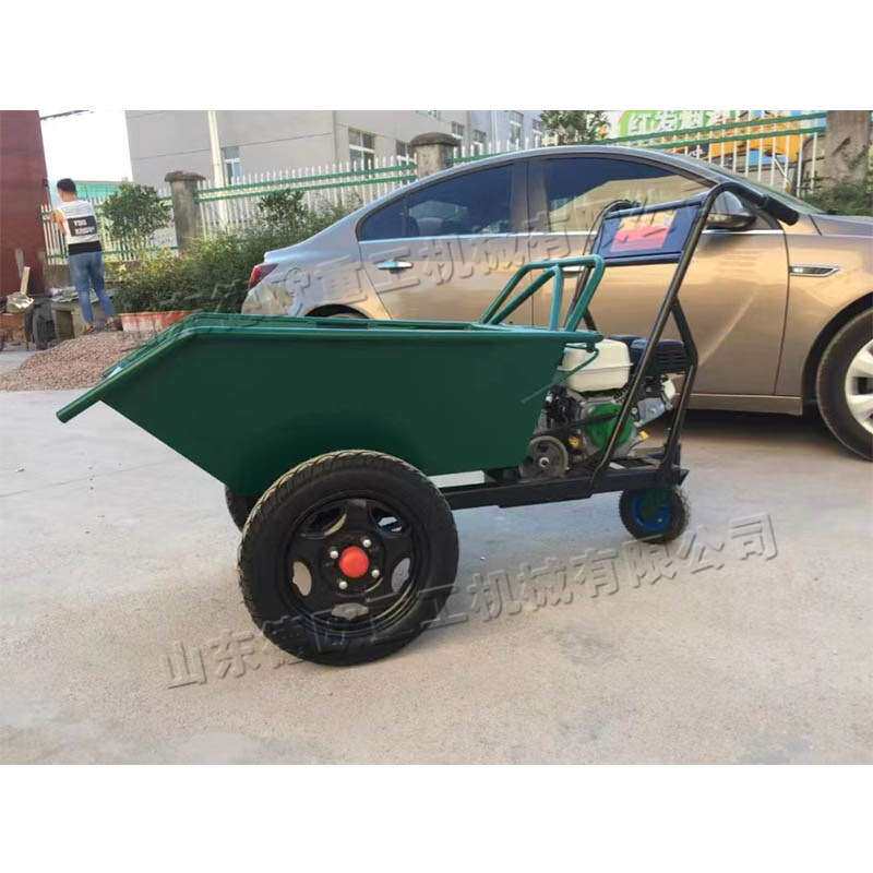 小型手扶搬运车 建筑工程物料搬运翻斗车 农用瓜果手推搬运车