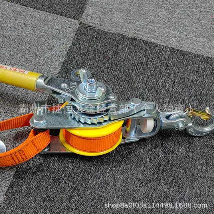 电力施工架空线路绝缘紧线器带电作业棘轮拉线器手动织带式紧绳器