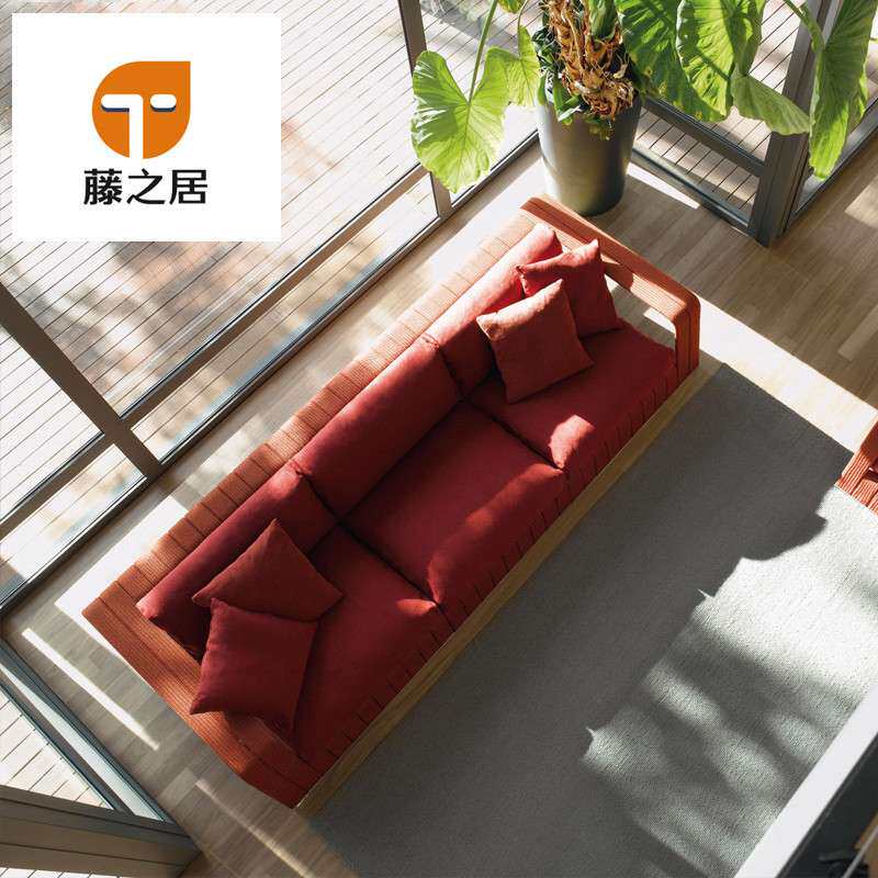 户外藤编沙发庭院别墅露天懒人躺椅北欧休闲茶几民宿花园阳台家具