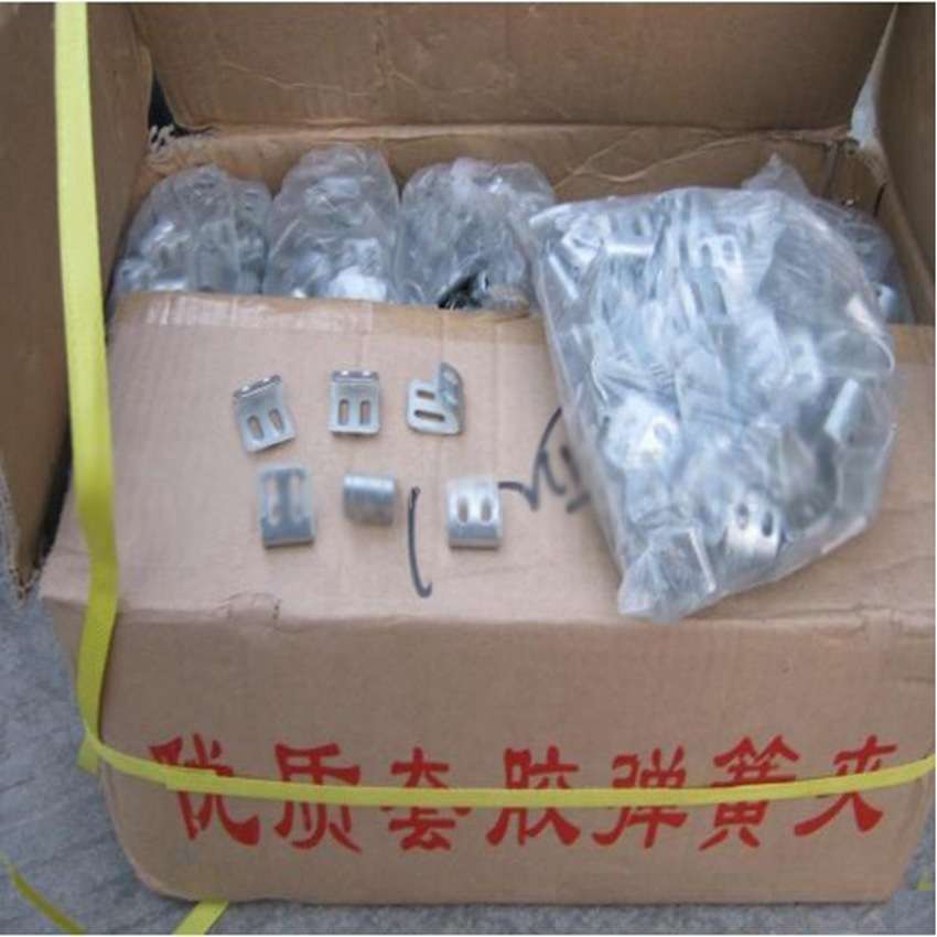 H04沙发配件沙发连接4孔半套弹簧夹家具五金配件机打有胶手打有胶