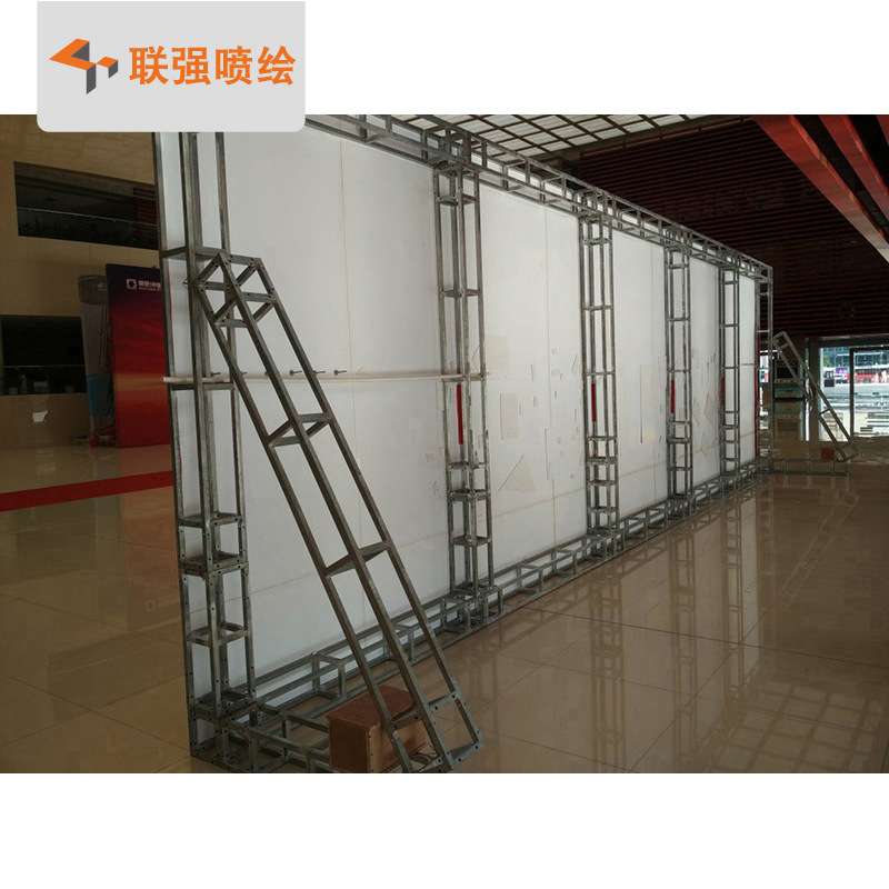 厂家制作热镀锌方管桁架广告布喷绘 婚庆舞台抗风抗雨展示桁架