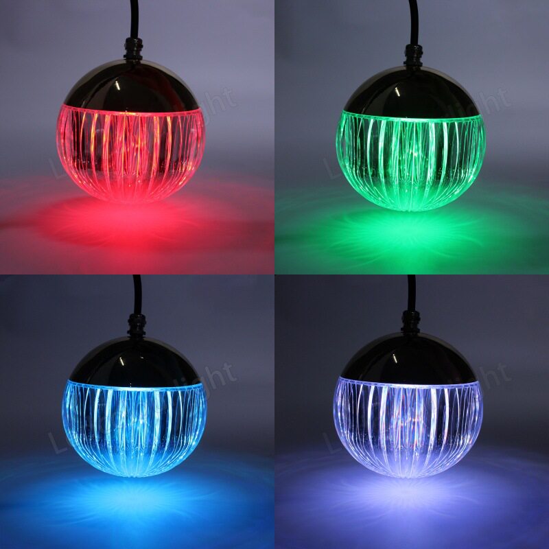 DMX512镜面磨砂金水晶吊球餐厅