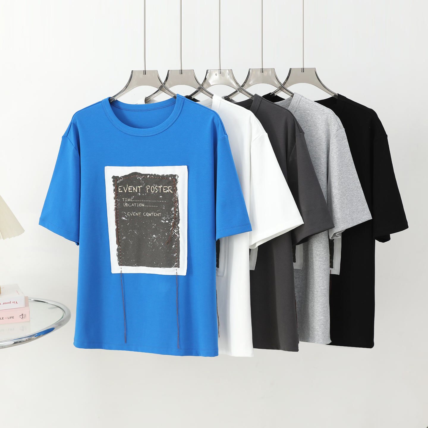 【无界】一件搭遍整个夏天宽松圆领印花T恤+短裤/半裙/牛仔裤都绝