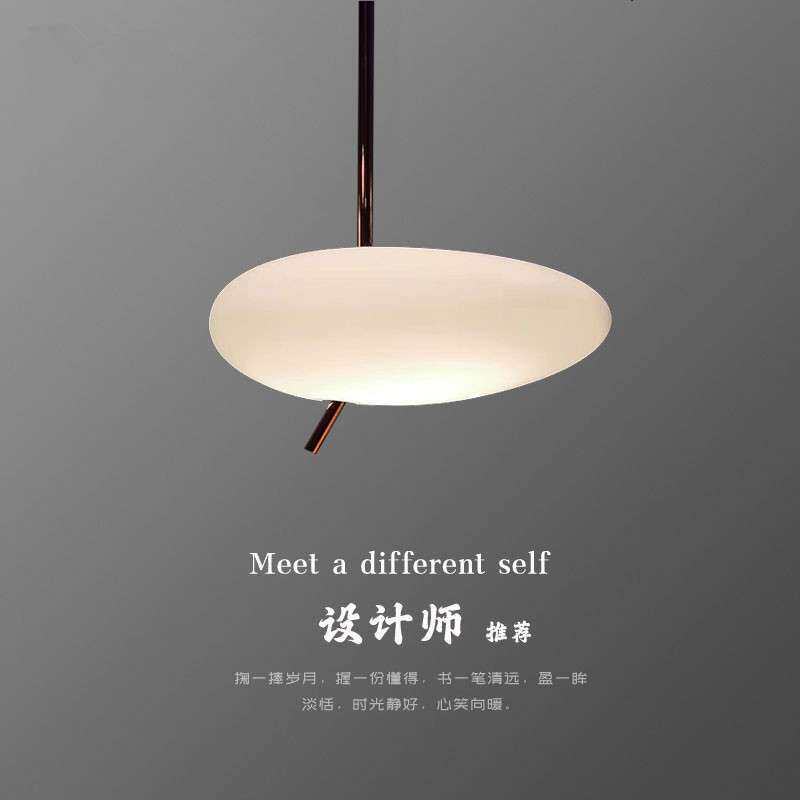 设计师餐厅灯北欧卧室床头小吊灯轻奢简约展馆鹅卵石触控灯具