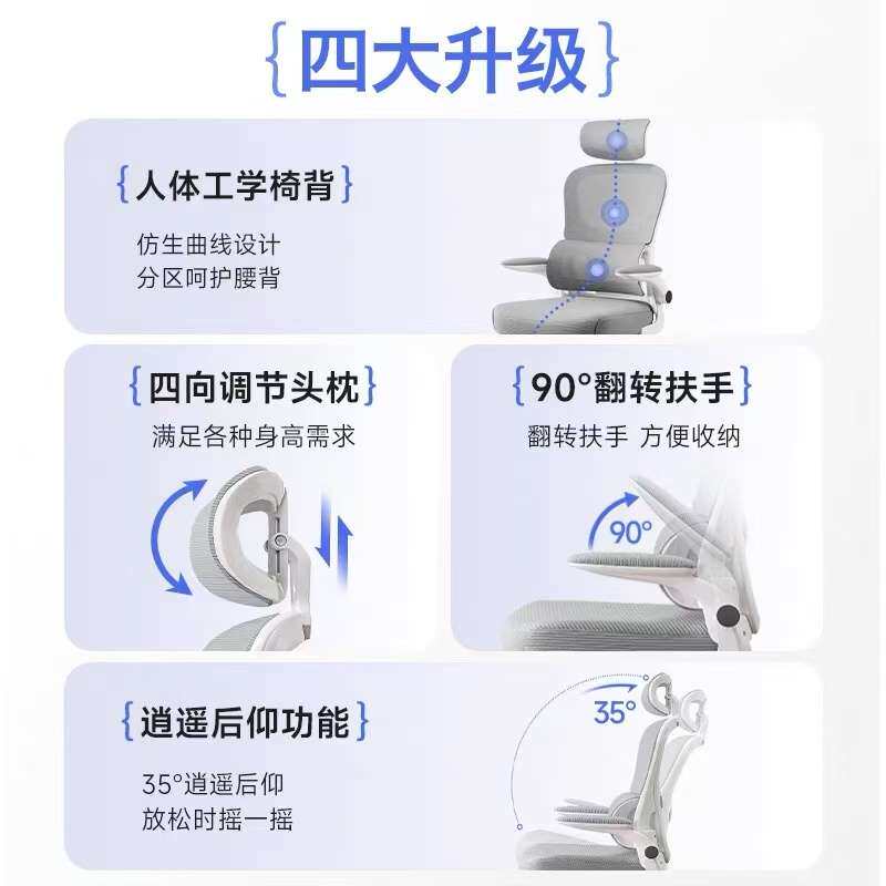 电脑椅人体学椅子家用男宿舍电竞椅舒适久坐办公座椅书桌靠背椅