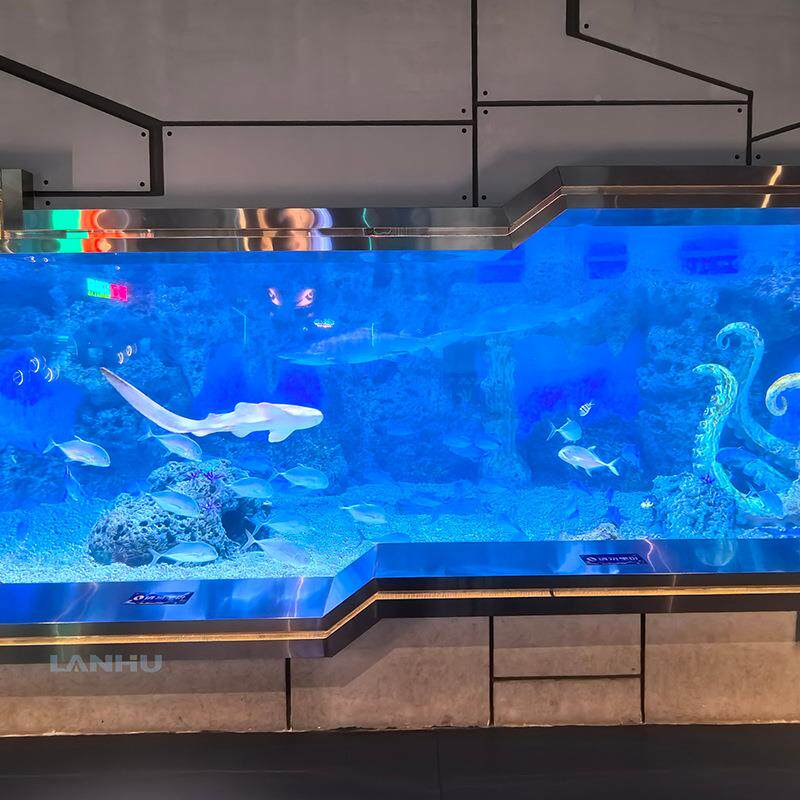 大型亚克力鱼态缸防水防爆智能过克水族馆亚力生鲨鱼滤水大型亚克