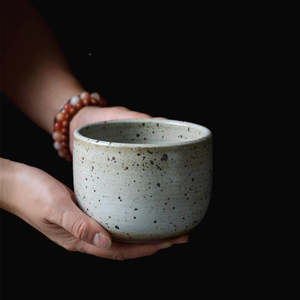 晴先生白色粗陶仿古色粗陶建景水茶洗碗德镇日式具干泡茶茶渣陶茶
