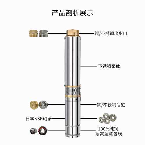 厂家直销太阳能潜水泵 24V200W微型 直流无刷光伏水泵 solar pump
