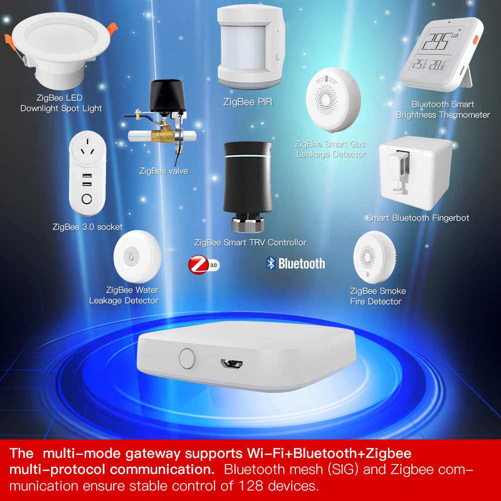 tuya智能zigbee多模网关app远程控制smart home hub无线网关中控
