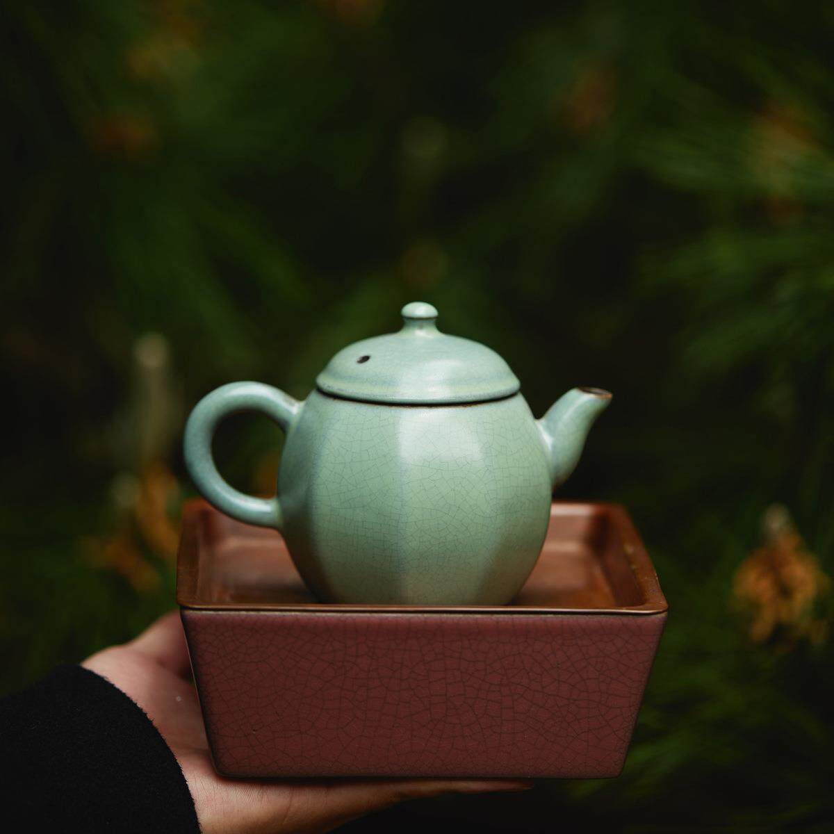 款梵山堂千山翠九方小品壶德镇景老泥小新茶壶AL674037开片苏岩打