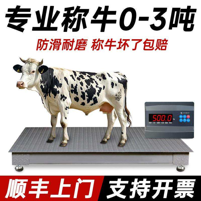上海耀华加厚畜牧地磅电子秤称牛称猪3吨防遥控防抖高精度地磅秤