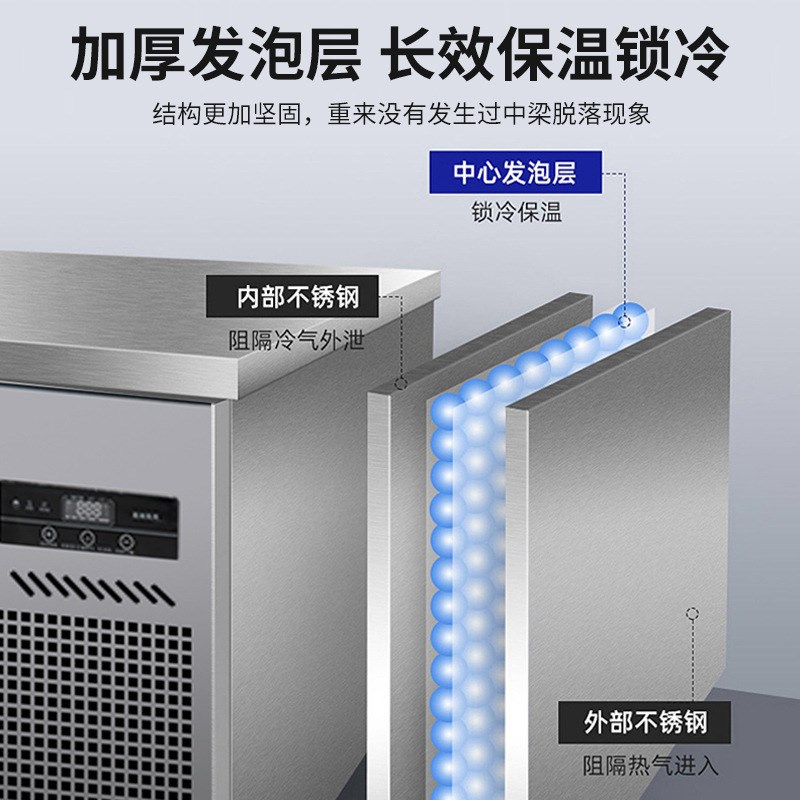 冷藏工作台 商用卧式冰柜双温保鲜柜厨房冷藏冷冻操作台 平冷柜图片