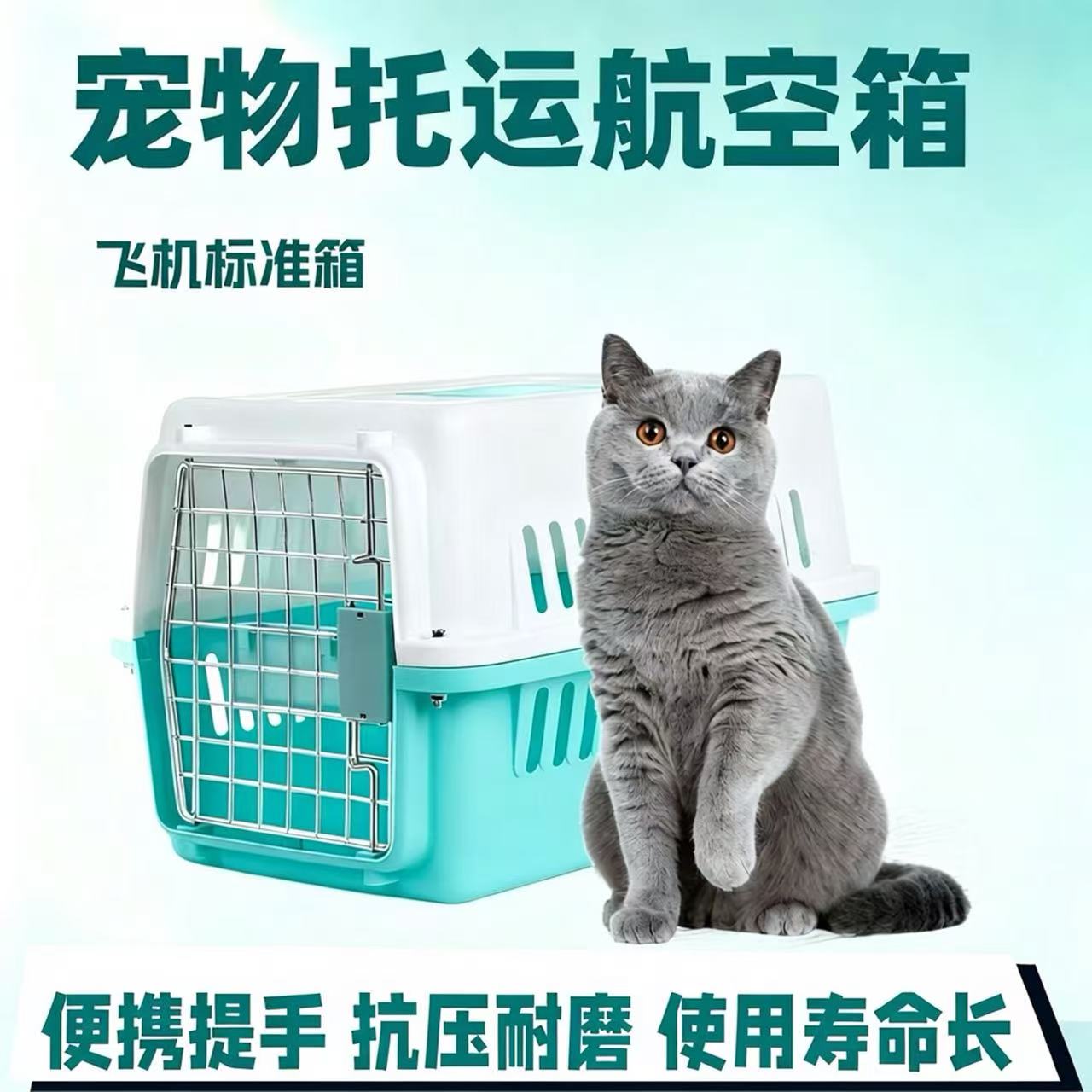 宠物托运航空箱抗压耐磨手提外出猫狗笼子飞机标准猫咪车载透气箱