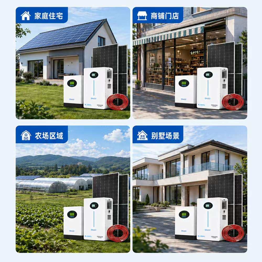 家庭太阳能发电机10kw光伏系统套装离网非洲太阳能储能发电系统