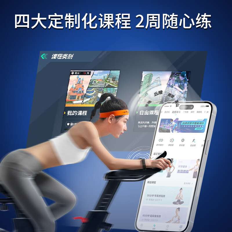 舒华动感单车家用电磁控调阻健身器材室内自行车脚踏车SH-B596