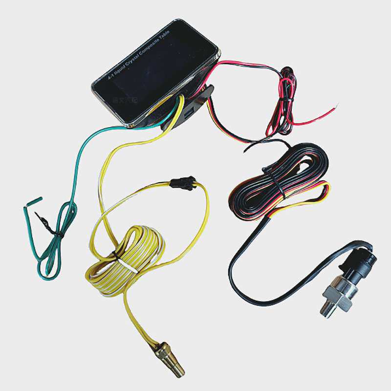 汽车货车12V24V通用改装液晶电子机油水温电压燃油四合一组合表