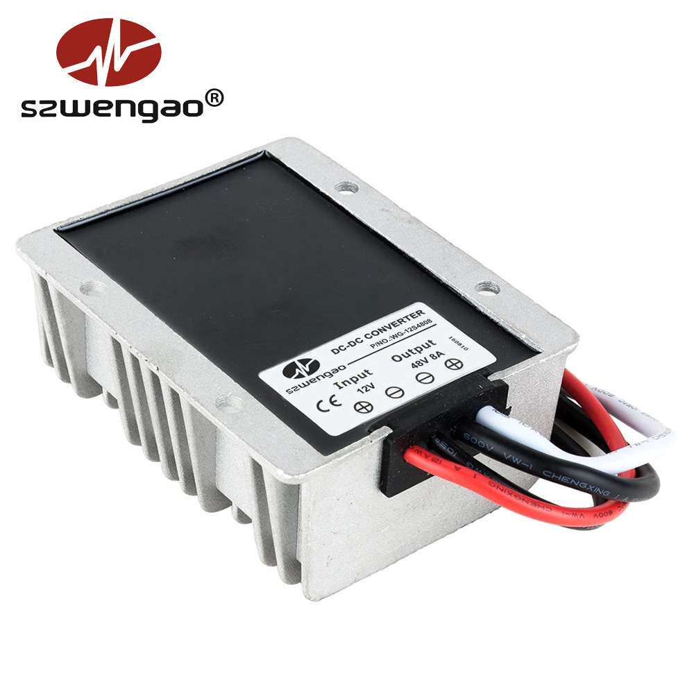 12V升48V 8A大功率升压器 新能源汽车稳压电源 车载DC电源转换器