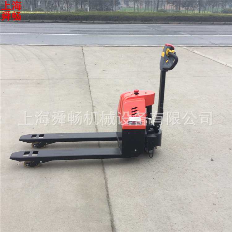 上海1/1.5吨步行式电动液压托盘车 全电动堆高搬运机 电瓶叉车