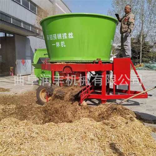 养殖场草捆破碎机花生秧除尘圆盘粉碎机自动进料青储饲草揉丝机