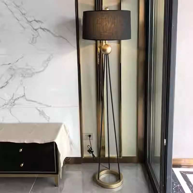 美式简约创意铁艺落地灯现代简欧卧室客厅软装设计师酒店样板间