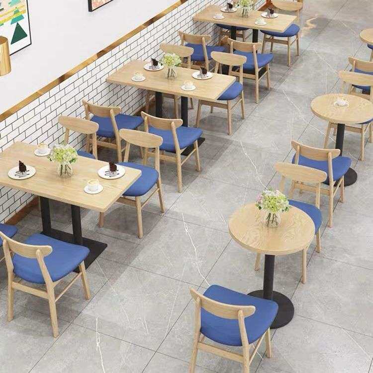 可定餐厅餐饮店桌椅组合奶茶店小吃米线甜品披萨汉堡店长方形桌T&