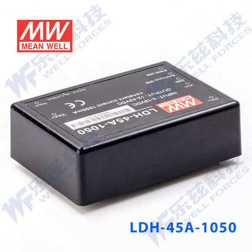 LDH-45B-1050 45W 18~32VDC输入21~43VDC1050mA输出LED插脚型电源
