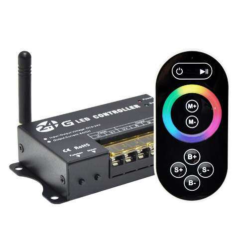 RF2012.4G触摸遥控RGB七彩控制器LED灯带灯条大功率调光智能调光