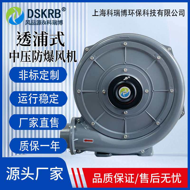 FT中压防爆鼓风机15KW粉尘防爆风机化学工业防爆风机工业吸尘防爆