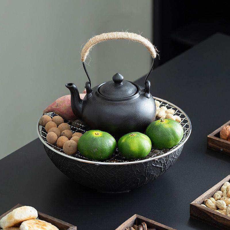 煮茶网25围炉花茶茶具套装ZNE人全套收煮藏用29红电陶炉茶家室内