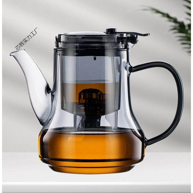 耐高HVL飘茶逸温杯茶壶家用茶具一键过滤泡杯泡茶水分离玻璃茶壶
